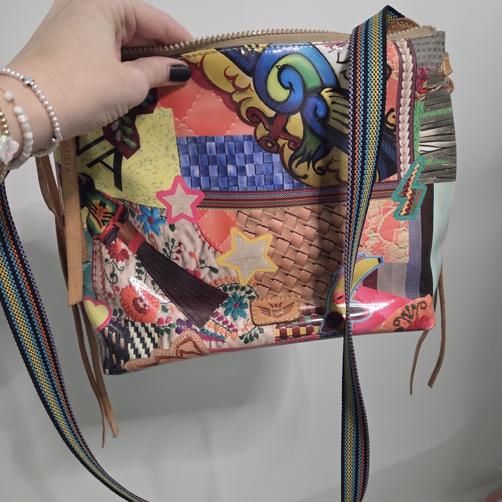 Consuela Colorful Patchwork Crossbody Bag